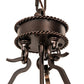 Meyda Lighting Obsidian 36" 6-Light Mahogany Bronze Pendant Light With Whitestone Idalight Shade