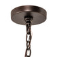Meyda Lighting Obsidian 36" 6-Light Mahogany Bronze Pendant Light With Whitestone Idalight Shade