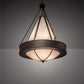 Meyda Lighting Obsidian 36" 6-Light Mahogany Bronze Pendant Light With Whitestone Idalight Shade