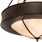 Meyda Lighting Obsidian 36" 6-Light Mahogany Bronze Pendant Light With Whitestone Idalight Shade
