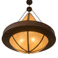 Meyda Lighting Obsidian 60" 12-Light Rusty Nail Pendant Light With Amber Siena Idalight Shade