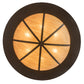 Meyda Lighting Obsidian 60" 12-Light Rusty Nail Pendant Light With Amber Siena Idalight Shade