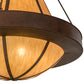 Meyda Lighting Obsidian 60" 12-Light Rusty Nail Pendant Light With Amber Siena Idalight Shade