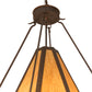 Meyda Lighting Obsidian 60" 12-Light Rusty Nail Pendant Light With Amber Siena Idalight Shade
