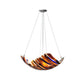 Meyda Lighting Oceano 28" 4-Light Inverted Pendant Light With Multi-Colored Shade Glass