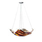 Meyda Lighting Oceano 28" 4-Light Inverted Pendant Light With Multi-Colored Shade Glass