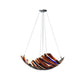 Meyda Lighting Oceano 28" 4-Light Inverted Pendant Light With Multi-Colored Shade Glass