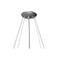 Meyda Lighting Oceano 28" 4-Light Inverted Pendant Light With Multi-Colored Shade Glass