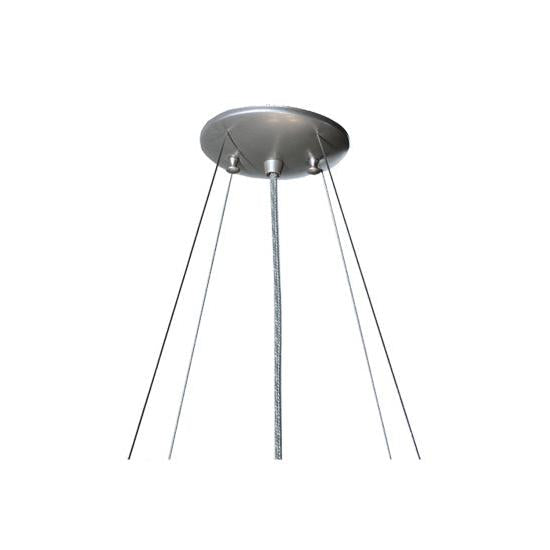 Meyda Lighting Oceano 28" 4-Light Inverted Pendant Light With Multi-Colored Shade Glass