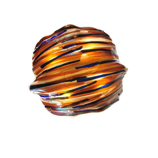 Meyda Lighting Oceano 28" 4-Light Inverted Pendant Light With Multi-Colored Shade Glass