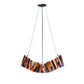 Meyda Lighting Oceano 29" 4-Light Inverted Pendant Light With Multi-Colored Shade Glass