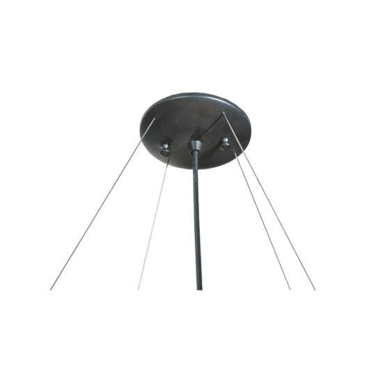 Meyda Lighting Oceano 29" 4-Light Inverted Pendant Light With Multi-Colored Shade Glass
