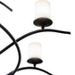 Meyda Lighting Octavia 108" 18-Light Solar Black Chandelier With White Statuario Idalight Shade