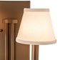 Meyda Lighting Octavia 14" 2-Light Brown Metallic Wall Sconce With Off White Textrene Shade