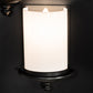 Meyda Lighting Octavia 14" 5-Light Solar Black Wall Sconce With White Statuario Idalight Shade