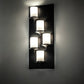 Meyda Lighting Octavia 14" 5-Light Solar Black Wall Sconce With White Statuario Idalight Shade