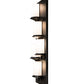 Meyda Lighting Octavia 14" 5-Light Solar Black Wall Sconce With White Statuario Idalight Shade
