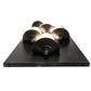 Meyda Lighting Octavia 14" 5-Light Solar Black Wall Sconce With White Statuario Idalight Shade
