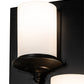 Meyda Lighting Octavia 14" 5-Light Solar Black Wall Sconce With White Statuario Idalight Shade