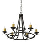 Meyda Lighting Octavia 36" 6-Light Antique Iron Ore Chandelier With Ivory Faux Candlelight