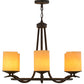 Meyda Lighting Octavia 36" 6-Light Antiquity Chandelier With Beige Tawnyrock Idalight Cylindres Shade