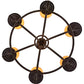 Meyda Lighting Octavia 36" 6-Light Antiquity Chandelier With Beige Tawnyrock Idalight Cylindres Shade