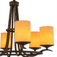 Meyda Lighting Octavia 36" 6-Light Antiquity Chandelier With Beige Tawnyrock Idalight Cylindres Shade