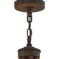 Meyda Lighting Octavia 36" 6-Light Antiquity Chandelier With Beige Tawnyrock Idalight Cylindres Shade