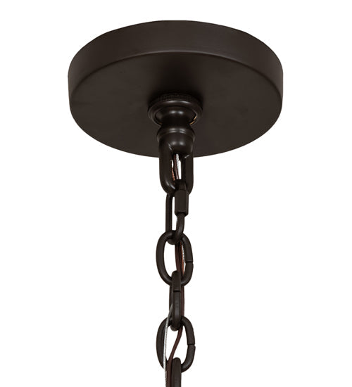 Meyda Lighting Octavia 36" 6-Light Cajun Spice Chandelier With Ivory Faux Candlelight