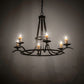 Meyda Lighting Octavia 36" 6-Light Cajun Spice Chandelier With Ivory Faux Candlelight