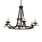 Meyda Lighting Octavia 36" 6-Light Cajun Spice Chandelier With Ivory Faux Candlelight