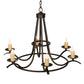 Meyda Lighting Octavia 36" 6-Light Cajun Spice Chandelier With Ivory Faux Candlelight