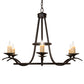 Meyda Lighting Octavia 36" 6-Light Cajun Spice Chandelier With Ivory Faux Candlelight