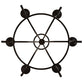 Meyda Lighting Octavia 36" 6-Light Cajun Spice Chandelier With Ivory Faux Candlelight