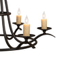 Meyda Lighting Octavia 36" 6-Light Cajun Spice Chandelier With Ivory Faux Candlelight