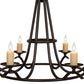 Meyda Lighting Octavia 36" 6-Light Cajun Spice Chandelier With Ivory Faux Candlelight
