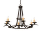 Meyda Lighting Octavia 36" 6-Light Cajun Spice Chandelier With Ivory Faux Candlelight