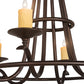 Meyda Lighting Octavia 36" 6-Light Mahogany Bronze Chandelier With Ivory Faux Candlelight