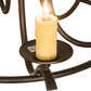 Meyda Lighting Octavia 36" 6-Light Mahogany Bronze Chandelier With Ivory Faux Candlelight