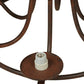 Meyda Lighting Octavia 36" 6-Light Rusty Nail Chandelier With Amber Quartz Idalight Shade