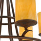 Meyda Lighting Octavia 36" 6-Light Rusty Nail Chandelier With Amber Quartz Idalight Shade