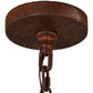 Meyda Lighting Octavia 36" 6-Light Rusty Nail Chandelier With Amber Quartz Idalight Shade