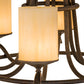 Meyda Lighting Octavia 36" 8-Light Cajun Spice Chandelier With Beige Botticino Idalight Shade Glass