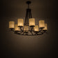 Meyda Lighting Octavia 36" 8-Light Cajun Spice Chandelier With Beige Botticino Idalight Shade Glass