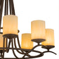 Meyda Lighting Octavia 36" 8-Light Cajun Spice Chandelier With Beige Botticino Idalight Shade Glass
