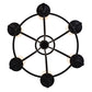 Meyda Lighting Octavia 37" 6-Light Blackwash Chandelier With White Statuario Idalight Shade Glass