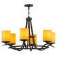 Meyda Lighting Octavia 39" 6-Light Oil Rubbed Bronze Chandelier With Tawnyrock Idalight Cylindres Shade Glass