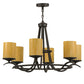 Meyda Lighting Octavia 39" 6-Light Oil Rubbed Bronze Chandelier With Tawnyrock Idalight Cylindres Shade Glass
