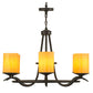 Meyda Lighting Octavia 39" 6-Light Oil Rubbed Bronze Chandelier With Tawnyrock Idalight Cylindres Shade Glass