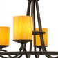 Meyda Lighting Octavia 39" 6-Light Oil Rubbed Bronze Chandelier With Tawnyrock Idalight Cylindres Shade Glass